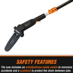 WEN 4019 6-Amp 8-Inch Electric Telescoping Pole Saw