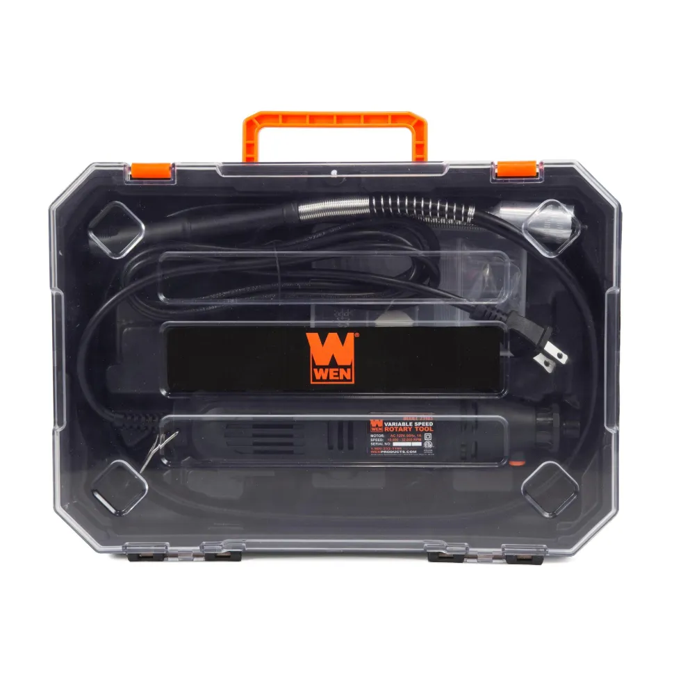 WEN 23103 1-Amp Variable Speed Rotary Tool with 100+ Accessories, Carrying Case and Flex Shaft