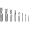 WEN 33108A 8-Piece 2-Flute HSS End Mill Set for Milling Machines