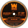 WEN BL1200 12-Inch 100-Tooth Carbide-Tipped Ultra-Fine Finish Professional Woodworking Saw Blade for Miter Saws and Table Saws