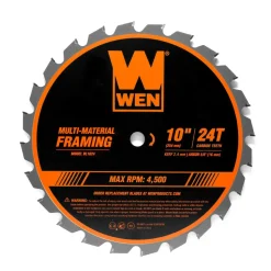 WEN BL1024 10-Inch 24-Tooth Carbide-Tipped Professional Multi-Material Framing Saw Blade