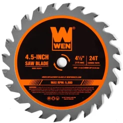 WEN BL0424 4-1/2-Inch 24-Tooth Woodworking Saw Blade for Compact and Mini Circular Saws, Three Pack