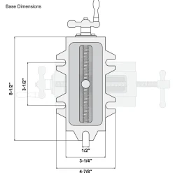 WEN CV414 4.25 in. Compound Cross Slide Industrial Strength Benchtop and Drill Press Vise