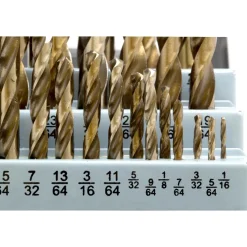 WEN DB291A 29-Piece Gold Oxide HSS Drill Bit Set with Carrying Case