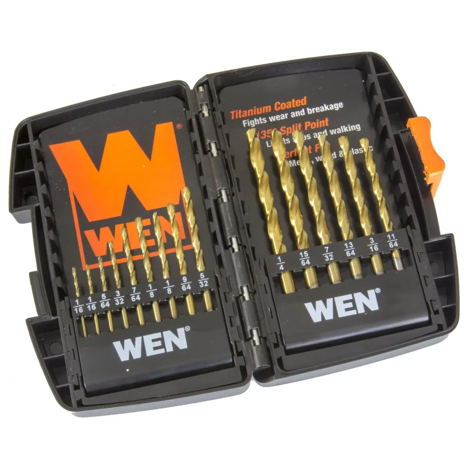 WEN DB15 15-piece titanium-coated drill bit set