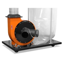 WEN DC1300 1,300 CFM 14-Amp 5-Micron Woodworking Dust Collector with 50-Gallon Collection Bag and Mobile Base