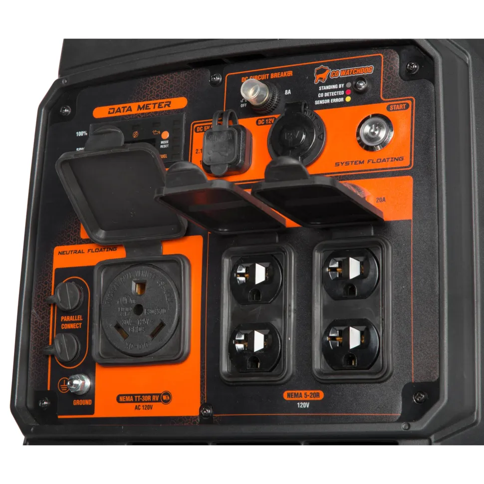 WEN DF480iX Quiet and Lightweight 4800-Watt Dual Fuel RV-Ready Electric Start Portable Inverter Generator with Fuel Shut Off and CO Watchdog