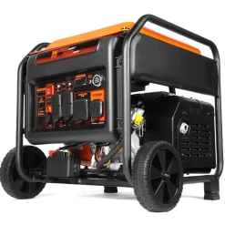 WEN DF875iX 8750-Watt RV and Transfer-Switch-Ready 120V/240V Dual Fuel Open Frame Inverter Generator with Remote Electric Start and CO Shutdown Sensor