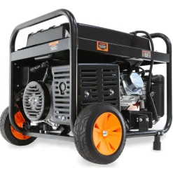 WEN DF475X 4,750-Watt 120V/240V Dual Fuel Portable Generator with Wheel Kit, Electric Start, and CO Watchdog