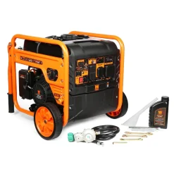WEN DG4500iX 4500-Watt RV and Transfer-Switch-Ready Dual Fuel Open Frame Inverter Generator with Electric Start and CO Watchdog