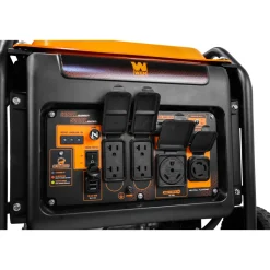 WEN GN625iX 6250-Watt RV and Transfer-Switch-Ready 120V/240V Open Frame Inverter Generator with CO Shutdown Sensor and Wheel Kit