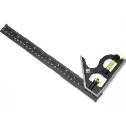 WEN ME144L 12-Inch Aluminum Combination Square with Bubble Level