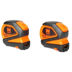 WEN ME425T-2 25-Foot Measuring Tape with Automatic Brake and Dual-Release Triggers, Two Pack