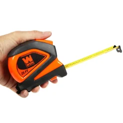 WEN ME425T-2 25-Foot Measuring Tape with Automatic Brake and Dual-Release Triggers, Two Pack