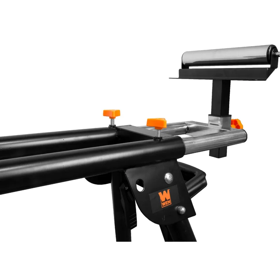 WEN MSA330 Collapsible Rolling Miter Saw Stand with 3 Onboard Outlets