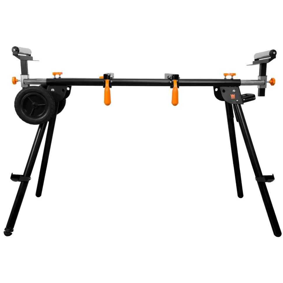 WEN MSA330 Collapsible Rolling Miter Saw Stand with 3 Onboard Outlets