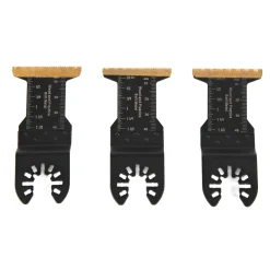 WEN MTB345 3-Piece Oscillating Multi-Tool Bi-Metal Titanium-Coated 45mm Blade Set for Metal and Wood
