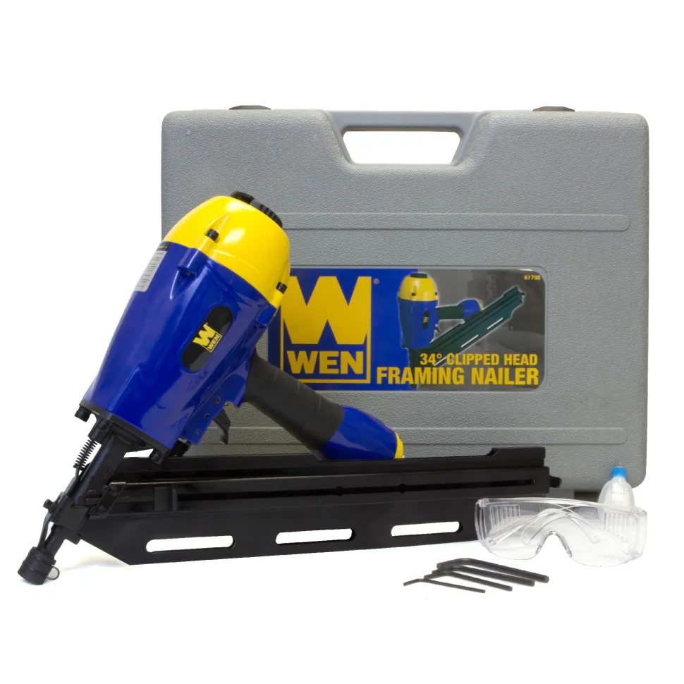 WEN 61798 Pneumatic Clipped Head Framing Nailer, 34 Degrees