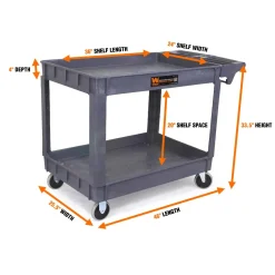 WEN 73004 500-Pound Capacity Service Cart (36 in. x 24 in.)