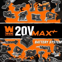 WEN 20201Q 20V Max 5-Amp Lithium-Ion Battery Quick Charger