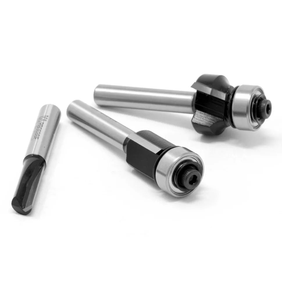 WEN RB500-3 Heat-Treated Multi-Profile Carbide-Tipped Router Bit Set (3-Piece)