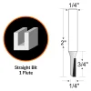 WEN RB003SF 1/4 in. Straight 1-Flute Carbide-Tipped Router Bit with 1/4 in. Shank