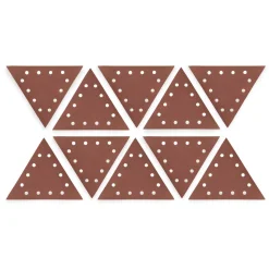WEN 6377SP80 Drywall Sander 80-Grit Hook and Loop 11-1/4 Inch Triangle Sandpaper, 10-Pack