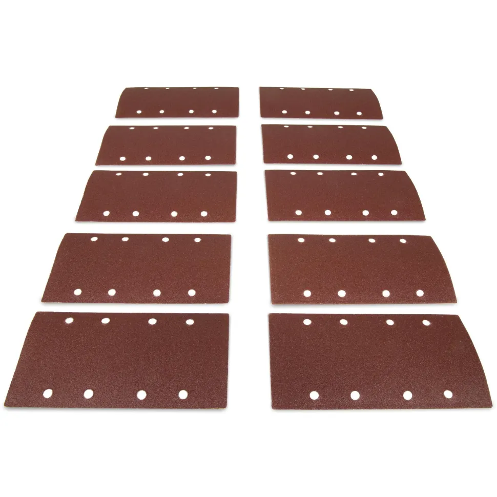 WEN 6313SP80 Electric 1/3 Sheet Sander 80-Grit Hook and Loop Sandpaper (10-Pack)