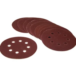WEN 6305SP80 80-Grit Hook-and-Loop 5-Inch Sandpaper Sanding Discs, 10 Pack