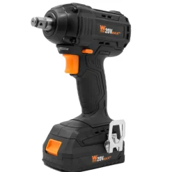 WEN 20107 20V Max Brushless Cordless 1/2-Inch Impact Wrench with 2.0 Ah Lithium-Ion Battery and Charger