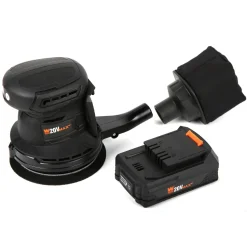 WEN 20405 20V Max Cordless Brushless 5-Inch Random Orbit Rotary Sander with 2.0 Ah Lithium-Ion Battery and Charger