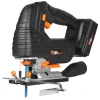WEN 20667 20V Max Cordless Brushless Jigsaw with 4.0 Ah Lithium Ion Battery and Charger