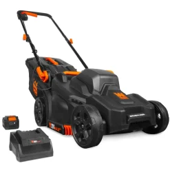 WEN 20835 20V Max 15-Inch Cordless Brushless Lawn Mower with 5Ah Battery and Charger