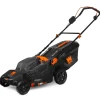 WEN 20839 20V Max 2-in-1 19-Inch Cordless Brushless Lawn Mower and Mulcher with Two 5Ah Batteries and Dual Port Charger