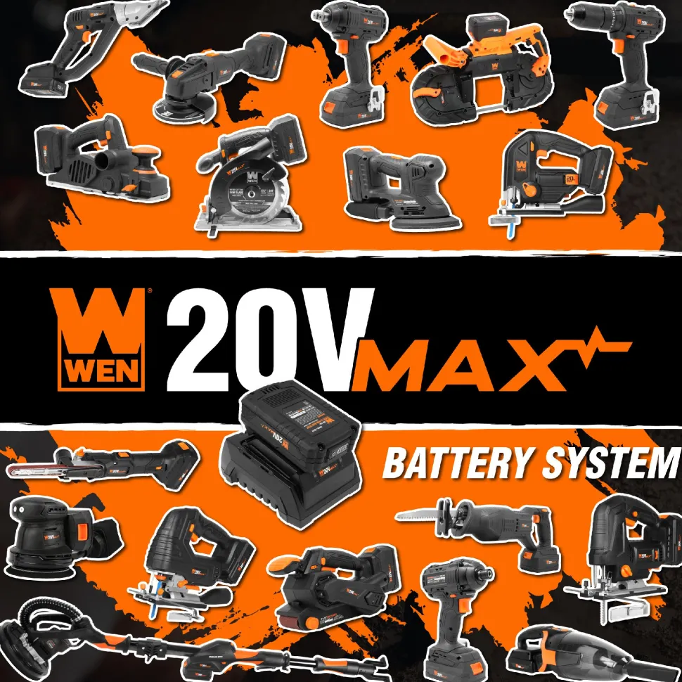 WEN 20204 20V Max Lithium-Ion 4.0 Ah Rechargeable Replacement Battery