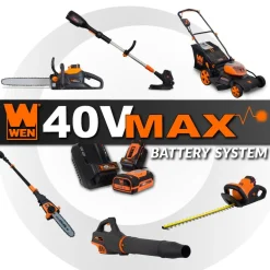 WEN 40415 40V Max Lithium-Ion 24-Inch Cordless Hedge Trimmer with 2Ah Battery and Charger