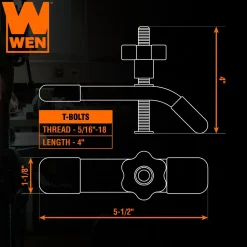 WEN WAT362 36-Inch Universal T-Track, Hold Down Clamps, and Intersection Kit for Woodworking