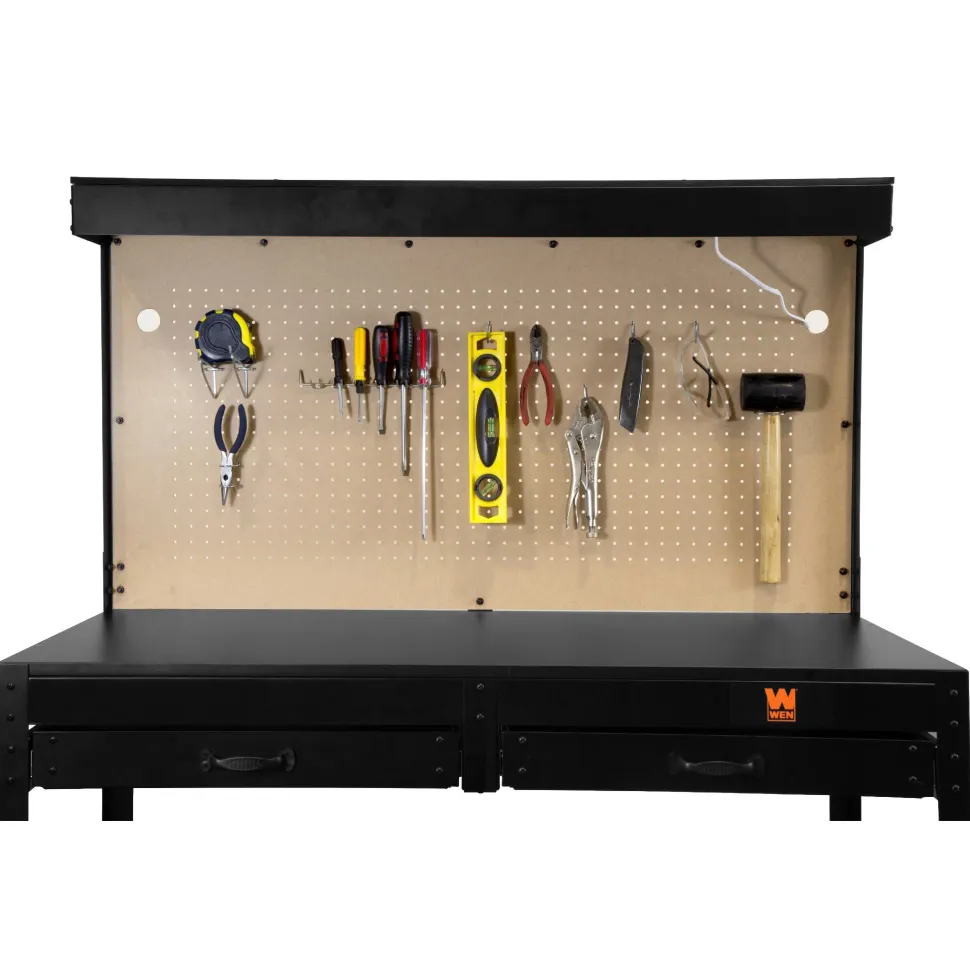 WEN WB4723T 48-Inch Workbench with Power Outlets and Light